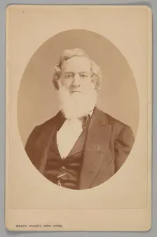 Cabinet card of Gideon Welles, 1860-1878. Creator: Mathew Brady