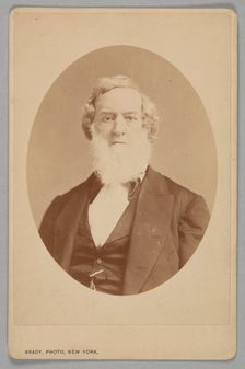 Cabinet card of Gideon Welles, 1860-1878. Creator: Mathew Brady