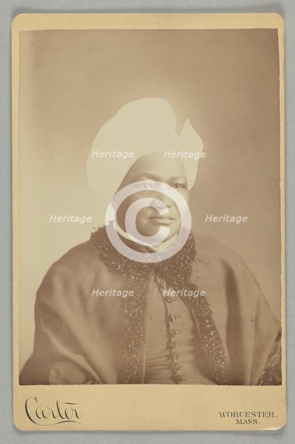 Cabinet card of Sarah Ann Blunt Crozley, November 1884. Creator: Carter.
