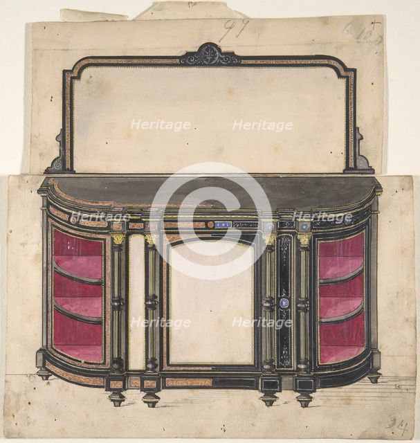 Cabinet Design, 19th century. Creator: Anon.