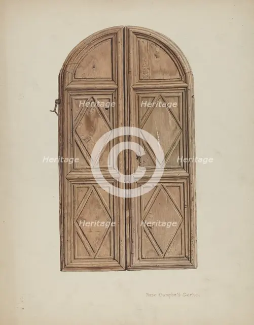 Cabinet Doors, c. 1939. Creator: Rose Campbell-Gerke.