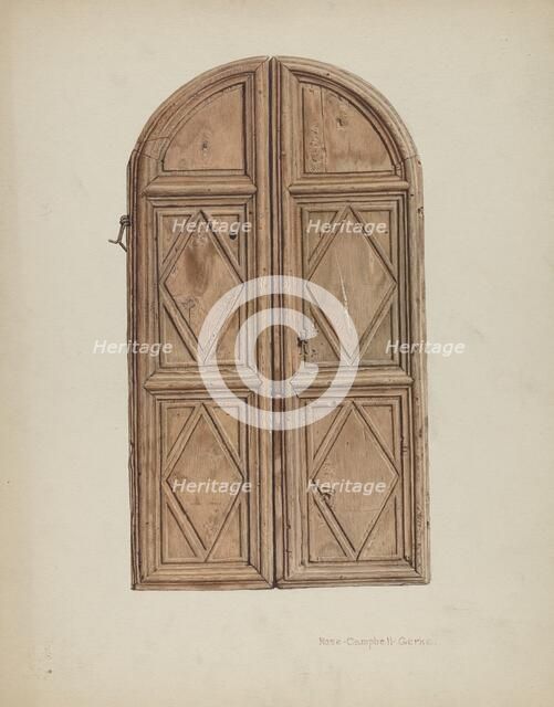 Cabinet Doors, c. 1939. Creator: Rose Campbell-Gerke.