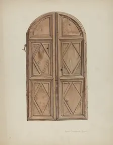 Cabinet Doors, c. 1939. Creator: Rose Campbell-Gerke