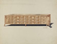 Cabinet, for Vestments, c. 1940. Creator: Randolph F Miller