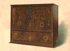 Cabinet inlaid with marquetry, 1904. Artist: Shirley Slocombe