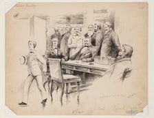 Cabinet Meeting, late 19th century. Creator: Maurice Thompson