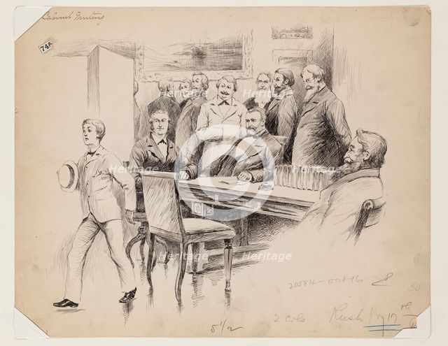 Cabinet Meeting, late 19th century. Creator: Maurice Thompson.