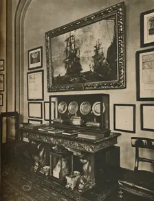 Cabinet of Nelson Relics in Lloyd's Committee Room c1935. Creator: Unknown
