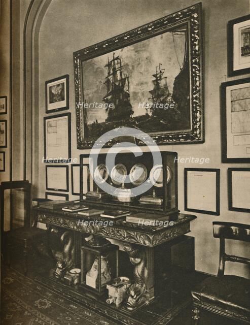 'Cabinet of Nelson Relics in Lloyd's Committee Room', c1935. Creator: Unknown.