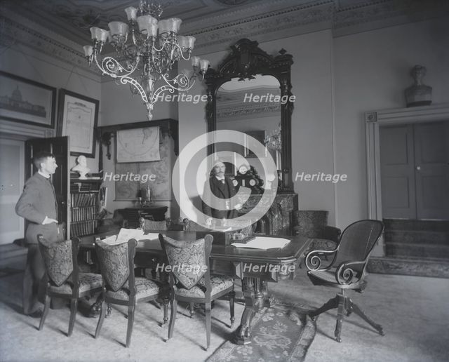 Cabinet room, figures, 1889. Creator: Frances Benjamin Johnston.