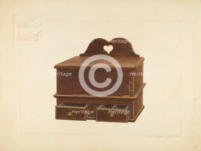 Cabinet Spice Box, c. 1938. Creator: Edward L Loper.