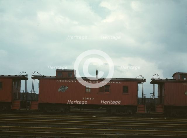 Caboose on the caboose track at C & NW RR's Proviso yard, Chicago, Ill., 1943. Creator: Jack Delano.