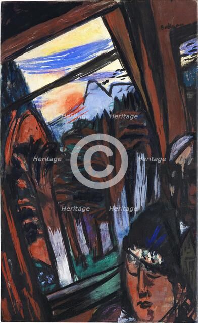 Cable car in Baden-Baden (mountain railway in Colorado), 1937-1949. Creator: Beckmann, Max (1884-1950).