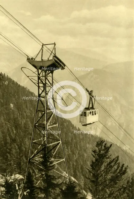Cable car, Rax Mountains, Lower Austria, c1935.  Creator: Unknown.