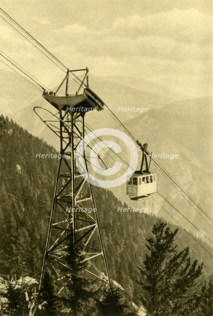 Cable car, Rax Mountains, Lower Austria, c1935.  Creator: Unknown.