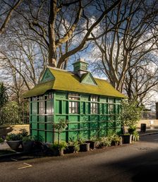 Cabmen's Shelter from the north-east, Wellington Place, St John's Wood, Westminster, London, 2024. Creator: Chris Redgrave