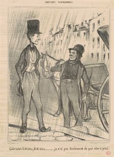 Cabriolet là M'sieu, là M'sieu..., 19th century. Creator: Honore Daumier