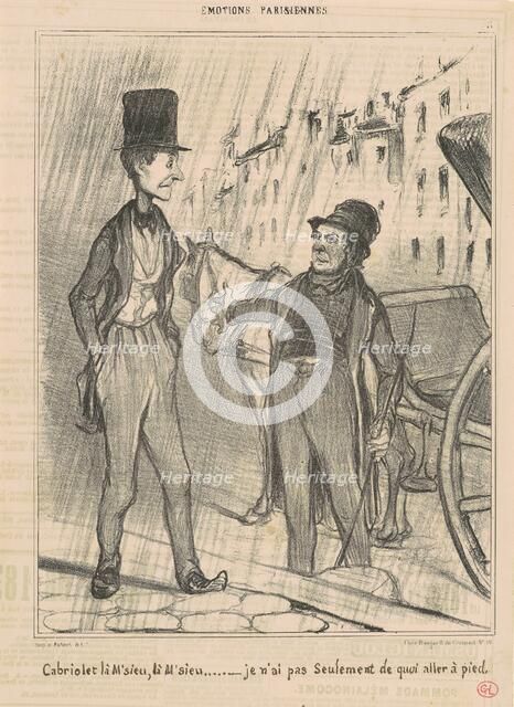 Cabriolet là M'sieu, là M'sieu..., 19th century. Creator: Honore Daumier.