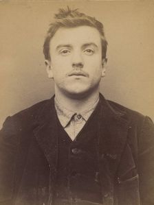 Cabuzac. Jean. 25 ans, né le 23/7/68 à Ivry la Bataille (Eure). Ciseleur. Anarchiste. 12/3..., 1894. Creator: Alphonse Bertillon