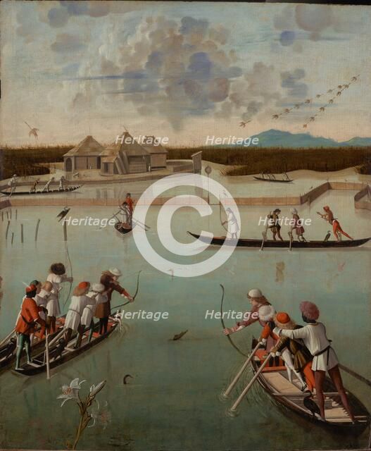 Caccia in laguna (Hunting on the Lagoon), c1490-1495. Creator: Carpaccio; Vittore (1460-1526).