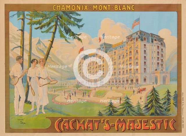 Cachat's Majestic Hotel. Chamonix Mont Blanc, c1910. Creator: Faria, Cândido de (1849-1911).
