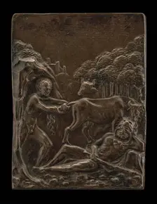 Cacus Stealing the Cattle of Geryon from Hercules, late 15th - early 16th century. Creator: Moderno