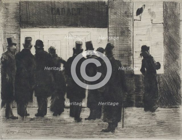 Cadart's Shop Window, 1879. Creator: Pierre Georges Jeanniot.