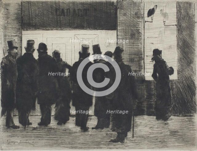 Cadart's Shop Window, 1879. Creator: Pierre Georges Jeanniot.