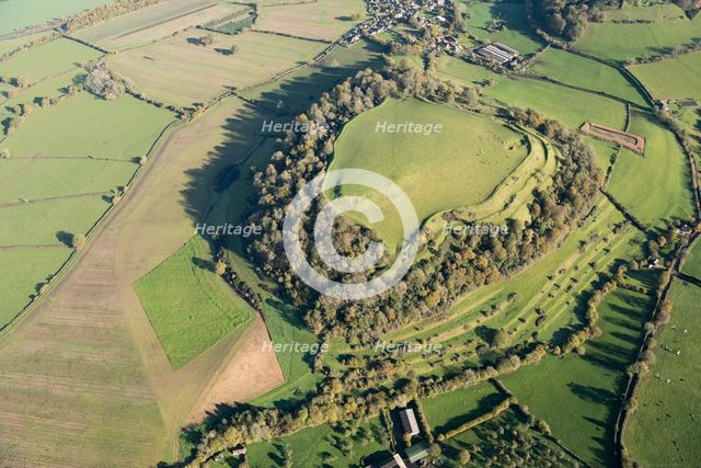 Cadbury Castle, multivallate hillfort, Somerset, 2017. Creator: Damian Grady.