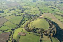 Cadbury Castle, the earthwork remains of an Iron Age hillfort, Somerset, 2017. Creator: Damian Grady