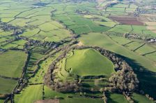 Cadbury Castle, the earthwork remains of an Iron Age hillfort, Somerset, 2019. Creator: Damian Grady