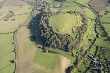 Cadbury Castle, the earthwork remains of an Iron Age hillfort, Somerset, 2017. Creator: Damian Grady