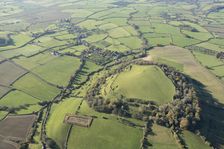 Cadbury Castle, the earthwork remains of an Iron Age hillfort, Somerset, 2017. Creator: Damian Grady