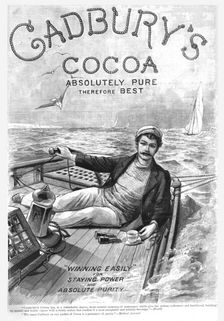 'Cadbury's Cocoa, Absolutely Pure Therefore Best 1890. Creator: Unknown