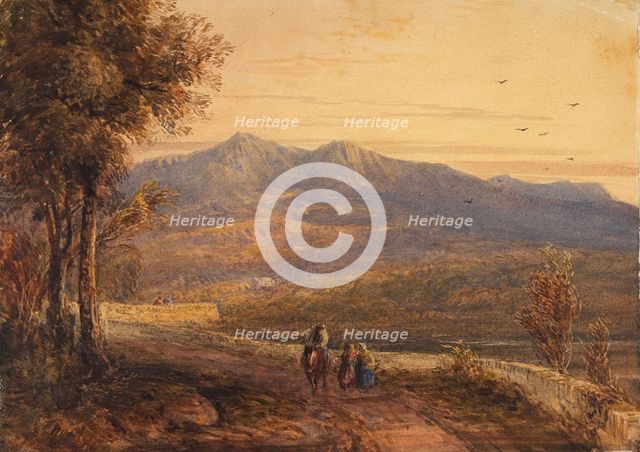 Cader Idris - Sunset, 1837. Creator: David Cox the Elder.