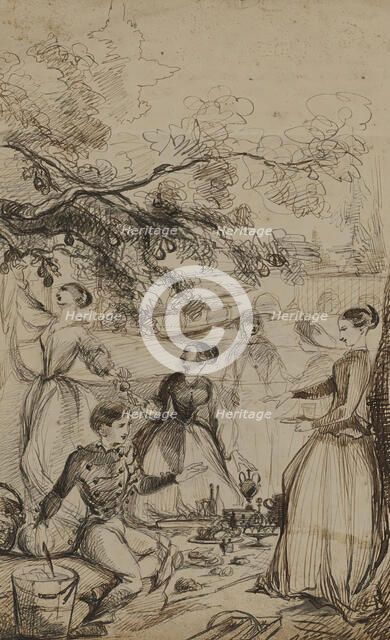 Cadet Days (Picnic), 1852. Creator: Francis Laurens Vinton.