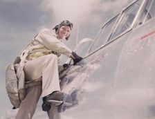 Cadet L. Deitz(?) at the Naval Air Base, Corpus Christi, Texas, 1942. Creator: Howard Hollem