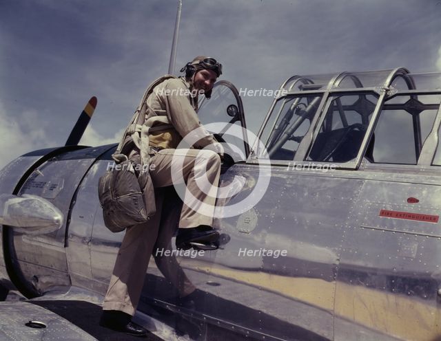 Cadet L. Deitz at the Naval Air Base, Corpus Christi, Texas, 1942. Creator: Howard Hollem.