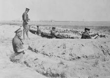 Cadets N.M.M.I. digging trench, between c1915 and c1920. Creator: Bain News Service