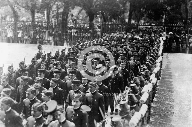 Cadets of Military Academy at Chapultepec, Mexico City, Mexico. 1913. Creator: Unknown.
