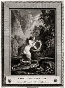 Cadmus and Hermione, metamorphosed into Serpents 1776. Artist: W Walker