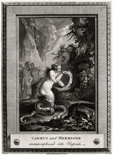 Cadmus and Hermione, metamorphosed into Serpents 1776. Artist: W Walker
