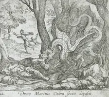 Cadmus's Men Killed by the Serpent, published 1606. Creators: Antonio Tempesta, Wilhelm Janson