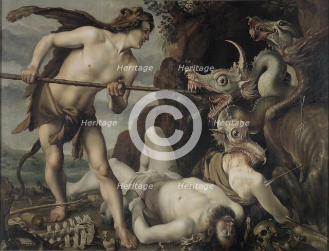 Cadmus Slaying the Dragon, 1610-1620. Creator: Timm, Reinhold (1616-1639).
