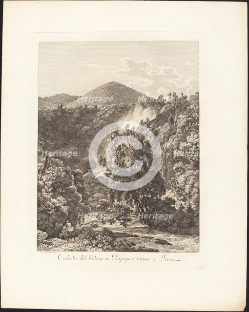 Caduta del Velino a Papigno, vicino a Terni, 1795. Creator: Jacob Wilhelm Mechau.