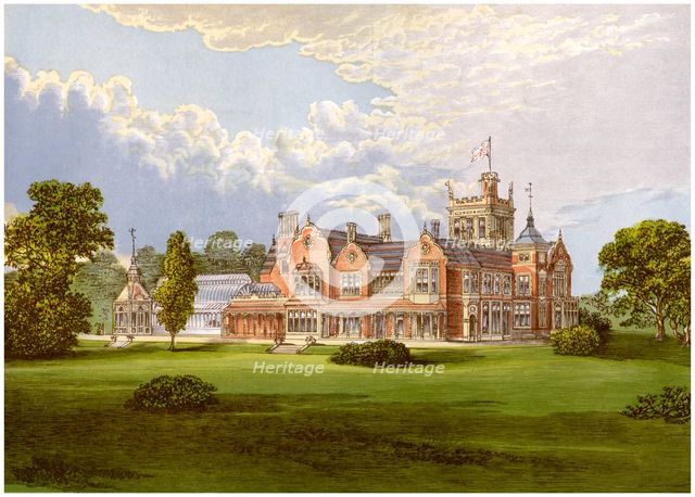 Caen Wood Towers, Middlesex, home of the Reckitt family, c1880. Artist: Unknown