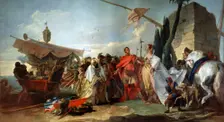 Caesar meeting Cleopatra 1747. Artist: Giovanni Domenico Tiepolo