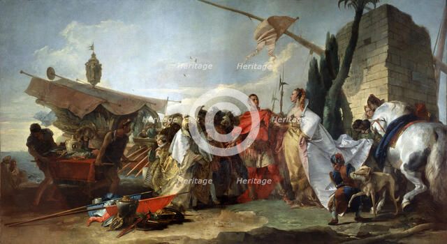 'Caesar meeting Cleopatra', 1747.  Artist: Giovanni Domenico Tiepolo