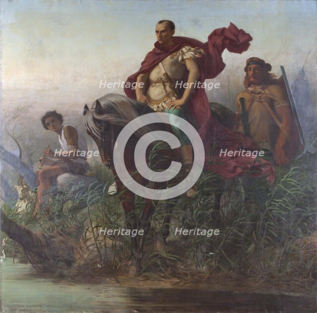 Caesar on the banks of the Rubicon, 1854-1855.