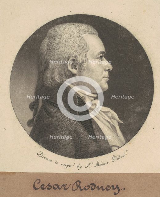 Caesar Augustus Rodney, 1800. Creator: Charles Balthazar Julien Févret de Saint-Mémin.